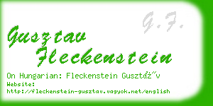 gusztav fleckenstein business card